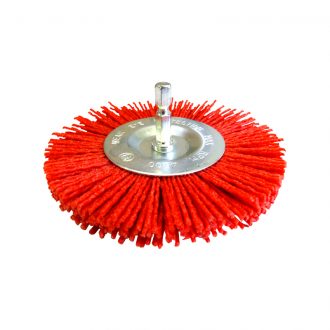 Nylon Flat Wheel Wire Brush 1/4